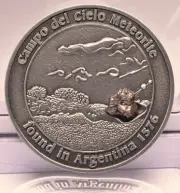 CAMPO DEL CIELO METEORITE in COLLECTORS COIN NUMBER 0018 MT110