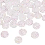 60 Pcs Rhinestone Flat Back Faux Druzy Crystal Diamonds, White
