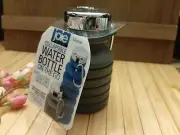 joie Silicone Collapsible Water Bottle On the Go ~ Gray 7.5 oz 225 ml New
