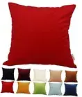 Solid Velvet Throw Pillow Cover/Euro Sham/Cushion 20" x 20" Christmas Red