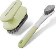 [Generic] 2Pack Shoe Brush for Bleaning ，Scrub Brushes for Cleaning,Laundry Brush for Stains on Clothes，Long Handle Shoe Scrubber Shoe Cleaner Brush Soft Bristle Carpet Scrub Hand Brush