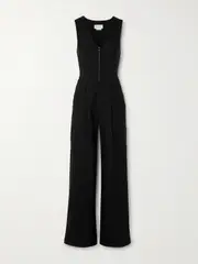 [Rivet Utility] Rivet Utility - Trailblazer Stretch-taffeta Jumpsuit - Black - medium medium Black