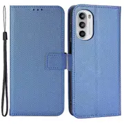 For Motorola Moto G52 4g/g82 5g Impact Resistant Diamond Texture Stand Pu Leather Protective Phone Case Wallet