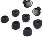 Adhiper Silicone Eartips Replacement Buds Pro Earbuds Earmuffs Compatible for Samsung Galaxy Buds Pro Earplugs-fit in The Charging Case, Noise-Reducing Non-Slip Silicone Earplugs with Filter (Black)