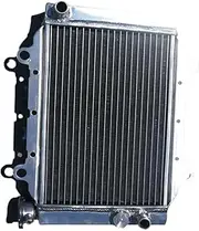 2 Row Aluminum Radiator Compatible with Yamaha Grizzly 400 450 2007-2014 Cooler Cooling Coolant 2007 2008 2009 2010 2011 2012 2013 2014