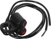 YOSADIER 12V Motorcycle Handlebar Switch with Light Easy Install Fits Motorbikes Scooters Durable Anode Sandblasted Design Comfortable Touch