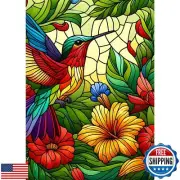 Stained Glass 1000 Piece Puzzle for Adults, Hard Challenging Flower Jigsaw Pu