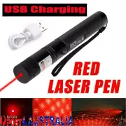 Strong Beam Red Laser Pointer Pen 532nm Lazer Torch USB Rechargeable