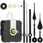 DIY Quartz Clock Movement Wall Clock Motor Mechanism Battery Operated Long Spindle Repair Parts Replacement Kit, Comes with 2 Hands of Different Sizes/Styles to Repair, Replace or Make Your own Clock