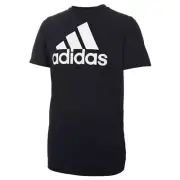 Kids adidas Climalite Badge of Sport Performance Tee - Black Large