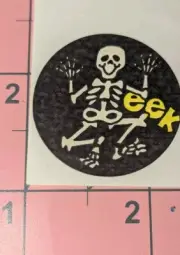 Vintage Matte TREND Scratch N Sniff stickers Skeleton Eek 1 Sticker No TM