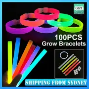 100Pcs Mixed Colour Glow Sticks Bracelets Party Glowsticks Glow in the dark