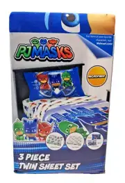 PJ Masks 3 Piece Twin Sheet Set Gekko, Catboy & Owlette