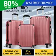 ALFORDSON 3PC Luggage Set Suitcase Trolley TSA Carry on Hard Case Pink