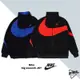 NIKE SWOOSH JACKET 藍 紅 大勾 絨毛 雙面 外套 搖粒絨 BQ6546-0096【彼得潘】