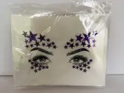 Jeweled Face Tatoos With Glitter