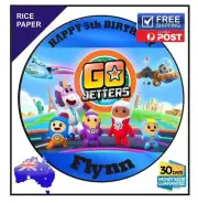 GO JETTERS GO Edible Rice Paper Image Cake Topper Birthday Decoration 19cm