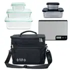 Bulk Cut Ultimate Meal Prep Containers Set, Reusable Lunch Boxes, Includes Gl...
