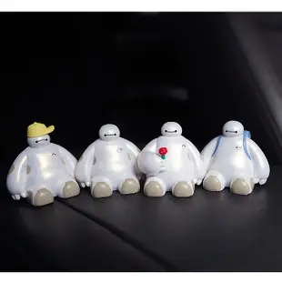 搖頭娃娃 Big Hero 6 Baymax 汽車內飾裝飾 4 件 Baymax 可動人偶模型玩具兒童