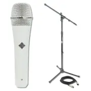 Telefunken M80 Supercardioid Handheld Vocal Microphone (White) with Stand, XLR