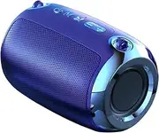 Portable Waterproof Bluetooth 5.0 Speaker with Loud Stereo Bass, Wireless USB Outdoor Speaker (Blue)