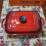 LE CREUSET 29CM  櫻桃紅長方鍋