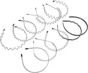 [Baluue] Men Hairband Set 10 Pack Headbands for Men Women Clip Headband Wavy Style for Sports Casual Wear