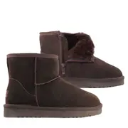 Waratah UGG Unisex Water Resistant Mini Zip Boot - Chocolate