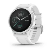 Garmin Fenix 6S GPS/GLONASS/GALILEO ABC - HRM - White w/White Band