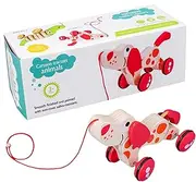 Kids Walking Pull Toy - Toddler Toy Puppy Pull Along Wooden Walking Toy - Developmental Kids Toy Push Pull Toys with String for Walking