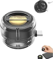 Portable 5X Speaker Amplifier–Plug & Play for Music/Calls, Portable Mobile Phones Sound Amplifier, Mini Speaker Crystal Clear Sound for Smartphone Tablet or Music/Calls (Transparent,Type-C)