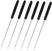 VERDANVERSE 6pcs Stainless Steel Fondue Forks with Elegant Handle for Cheese Chocolate Meat Fondue Ergonomic Design for Comfortable Grip for Roasting Marshmallows Fruits