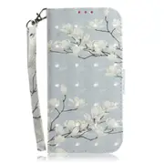 3D Colored Drawing Magnolia Pattern Horizontal Flip Leather Case for Huawei Y5 (2019) / Honor 8s, with Holder & Card Slots & Wallet
