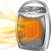 Portable Electric Space Heater Modern Compact Fan Heater 1500w/750w Safe Quiet Ceramic Heaters with Thermostat for Office Room Desk Indoor