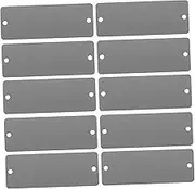 BESTOYARD 10Pcs Stainless Steel Blank Name Tags Engraving Blanks for DIY Signage Outdoor Use Multi Function Door Plates for Industrial Equipment and Custom