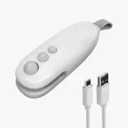 Mini USB Bag Sealer and Cutter Portable Heat Seal Machine White for Snack Bags