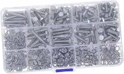 375pcs Assorted Bolts Nuts Washers Kit Metric Hardware Nut Set for DIY