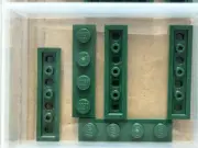 LEGO Parts - Dark Green Plate 1 x 4 - No 3710 - QTY 5