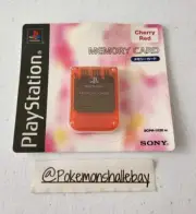 Sony Playstation 1 (PS1) Cherry Red Memory Card *BRAND NEW/SEALED - NTSC-J*