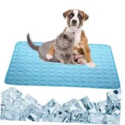 Dog Cooling Mat Large Cooling Pad Summer Pet Bed for Dogs Cats 22 x 28in Blue