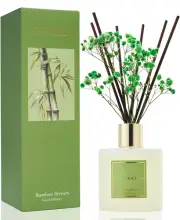 Reed Diffuser - Bamboo Stream Scented Diffuser with 8 Sticks Home Fragrance Reed