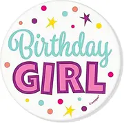 [Yonghan] Birthday Girl Pin - 2.3'' Its My Birthday Pin Happy Birthday Button Badge for Women Girls Kids for Party Accessories, one size, Iron, no gemstone