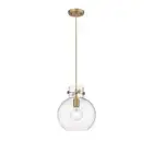 Innovations Newton Sphere 1-Lt 10" Cord Pendant, BB/CG - 410-1PM-BB-G410-10CL