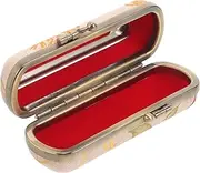 [Healeved] Elegant Laced Copper Iron Clasp Edge Lipstick Box Mirror Jewelry Box Women's Lipstick Case