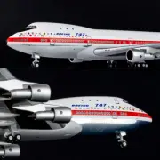 NG 1/400 Boeing 747-100 55th Anniversary Edition Alloy Airplane Model