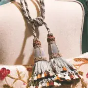 4 COLORS / Logan Double Decorative Curtain Drapery Holdback Tieback