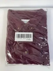 John Blair Cotton Chamois Shirt 2XL Reg New Black Cherry