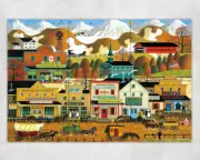 Gambling hall old Western Town Country saloon ceramic tile mural backsplash