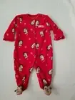 Christmas Monkey Sleeper Size 3 Mo NWT Just One You Infant Girls Footed 1st