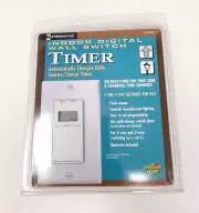 Intermatic Indoor Digital Wall Switch Timer EJ500C White Flush Mount